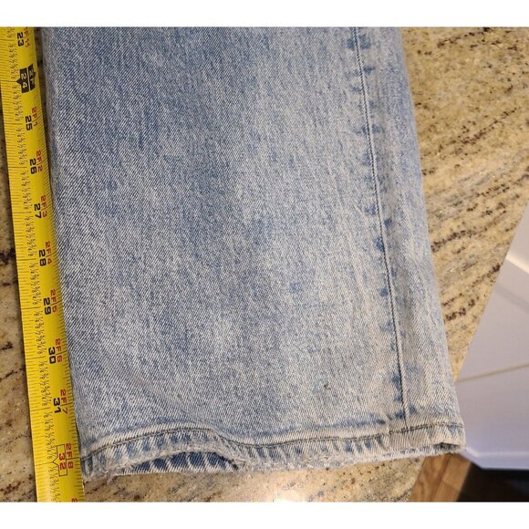 Abercrombie & Fitch The 90s Straight Ultra High Rise Jeans Crossover Size 37/24L - Picture 6 of 16